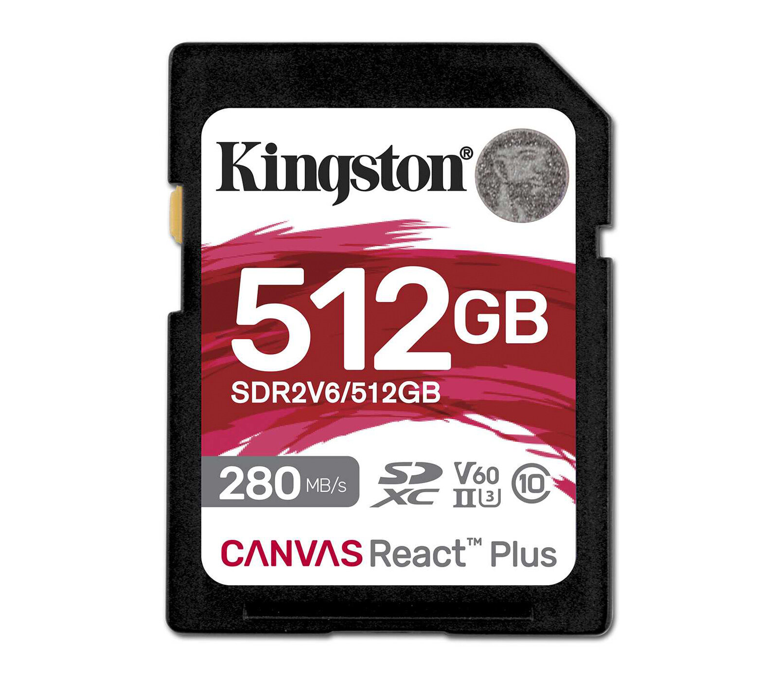 Карта памяти Kingston SDXC 512GB Canvas React Plus UHS-II V60 150/280Mb/s