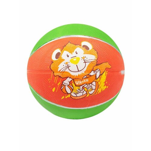 Мяч баскетбольный №3 мини Лев оранжево-зеленый 85305-KR5