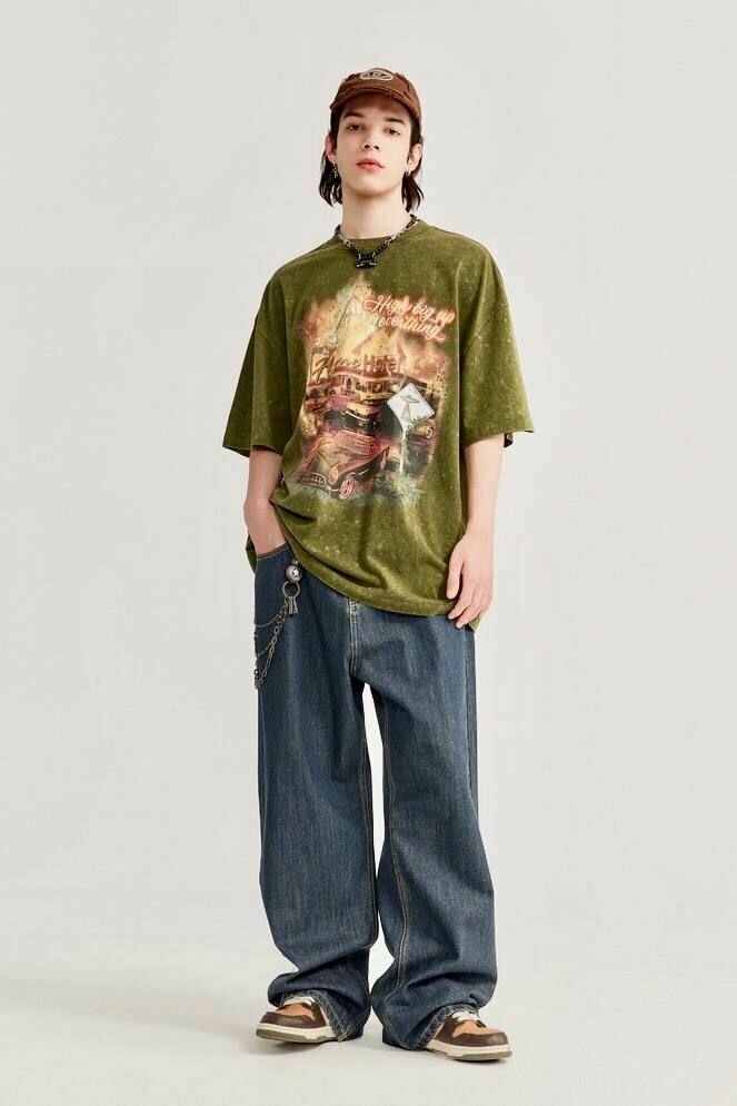 Джинсы широкие OFF STREET, размер S, синий — фото 1