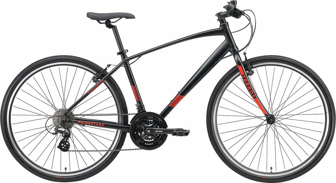 Велосипед Stark Terros 28.3 V (2024) (Велосипед Stark'24 Terros 28.3 V черный матовый металлик/оранжевый, черный 16", HQ-0014211)