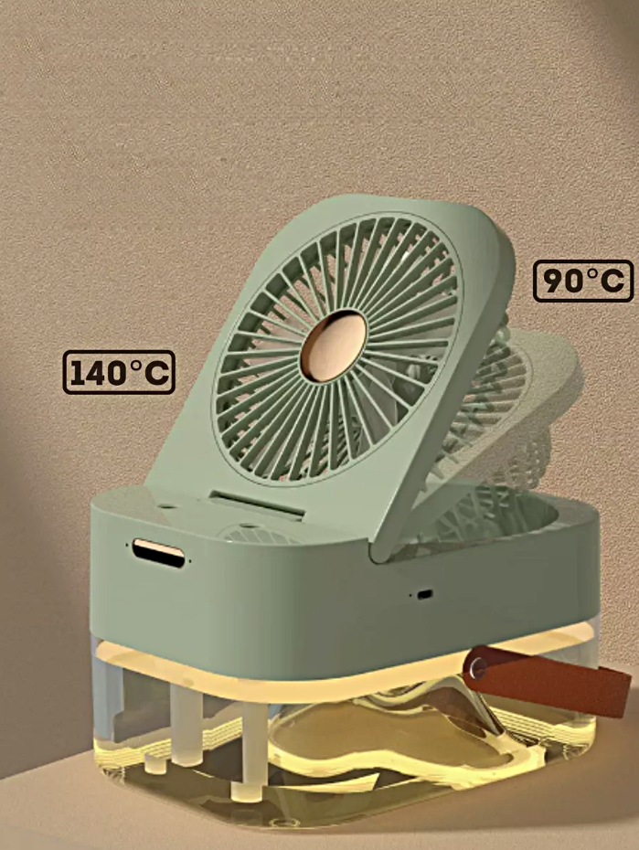 Настольный вентилятор с подставкой, Увлажнитель воздуха портативный, 3 режима скорости, Белый - фотография № 4