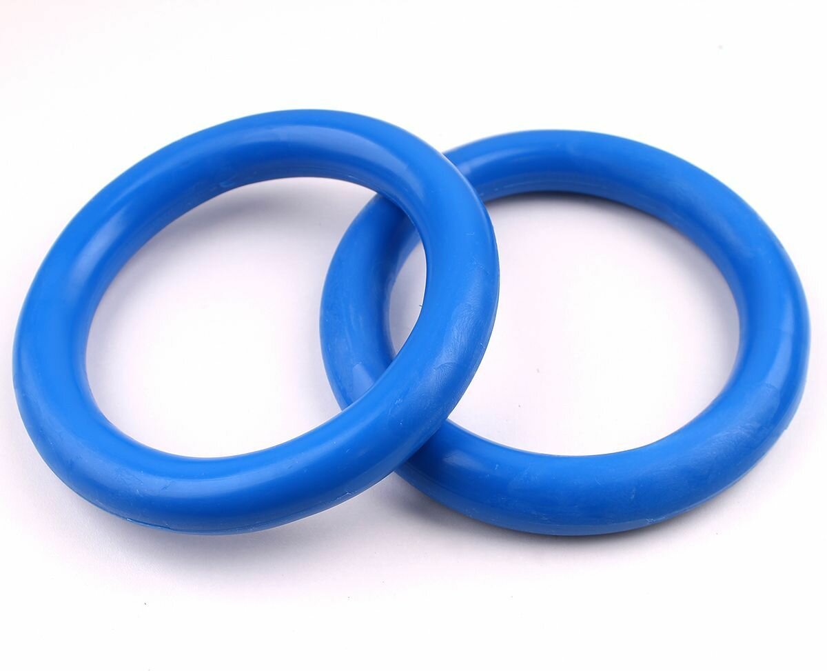Гимнастические кольца круглые без шнура 2 шт. синие