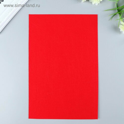 Фетр жесткий 1 мм 20х30 см красный 10шт 541₽