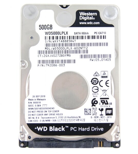 Жесткий диск HP 792086-003 500Gb 7200 SATA 2,5" HDD