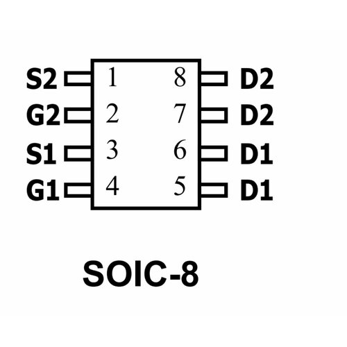 Микросхема AO4600 NP-Channel MOSFET 30V 6.9A SOP8