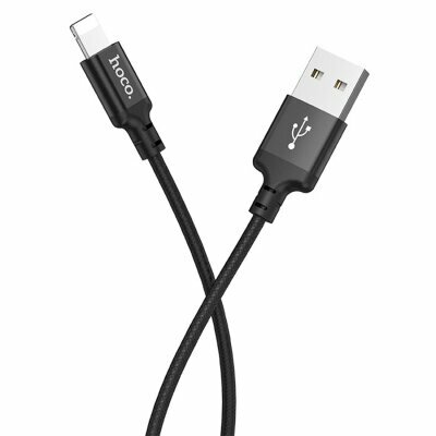 Кабель USB Hoco X14 Times speed Lightning, 2 м, черный