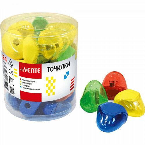 Точилка пластиковая deVENTE контейнер 1 отверстие арт4071302 Количество в наборе 24 шт 779₽