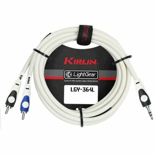 Кабель аудио 1xMini Jack - 2xRCA Kirlin LGY-364L 2M WH 2.0m