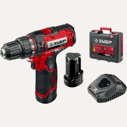 Изображение товара Дрель-шуруповерт, 2 АКБ (2 Ач), 12В, в кейсе серия мастер ЗУБР ДШЛ-125-22