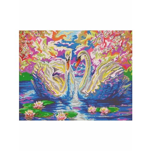 Вышивка бисером наборы картина Лебеди 3454₽