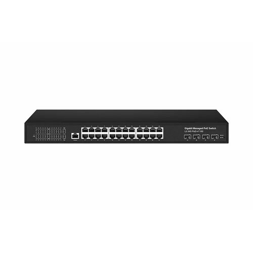 Управляемый L3 PoE коммутатор New System Technologies NST NS-SW-24G4G10-PL 104084₽