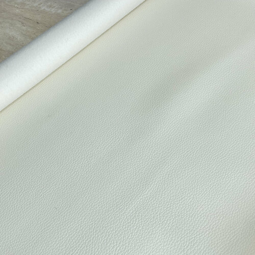 Искусственная кожа на тканной основе, цвет молочный, 35*50 см (Китай)