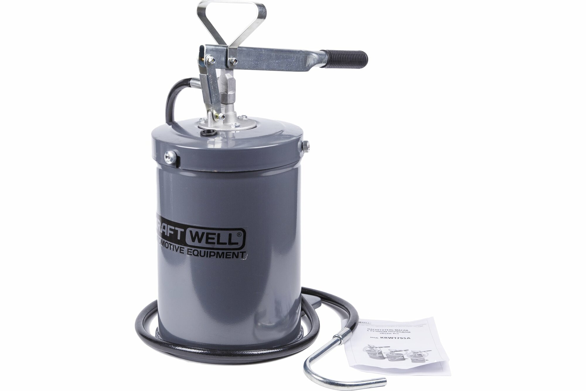 фото KraftWell Нагнетатель масла с ручным приводом 10 л KRW1795A