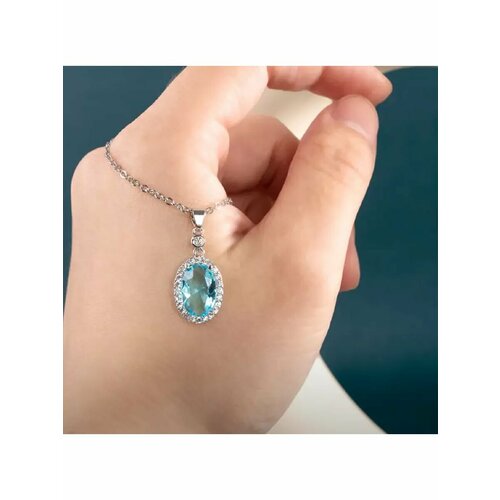 Колье ZULTANIT, аквамарин, длина 45 см, серый