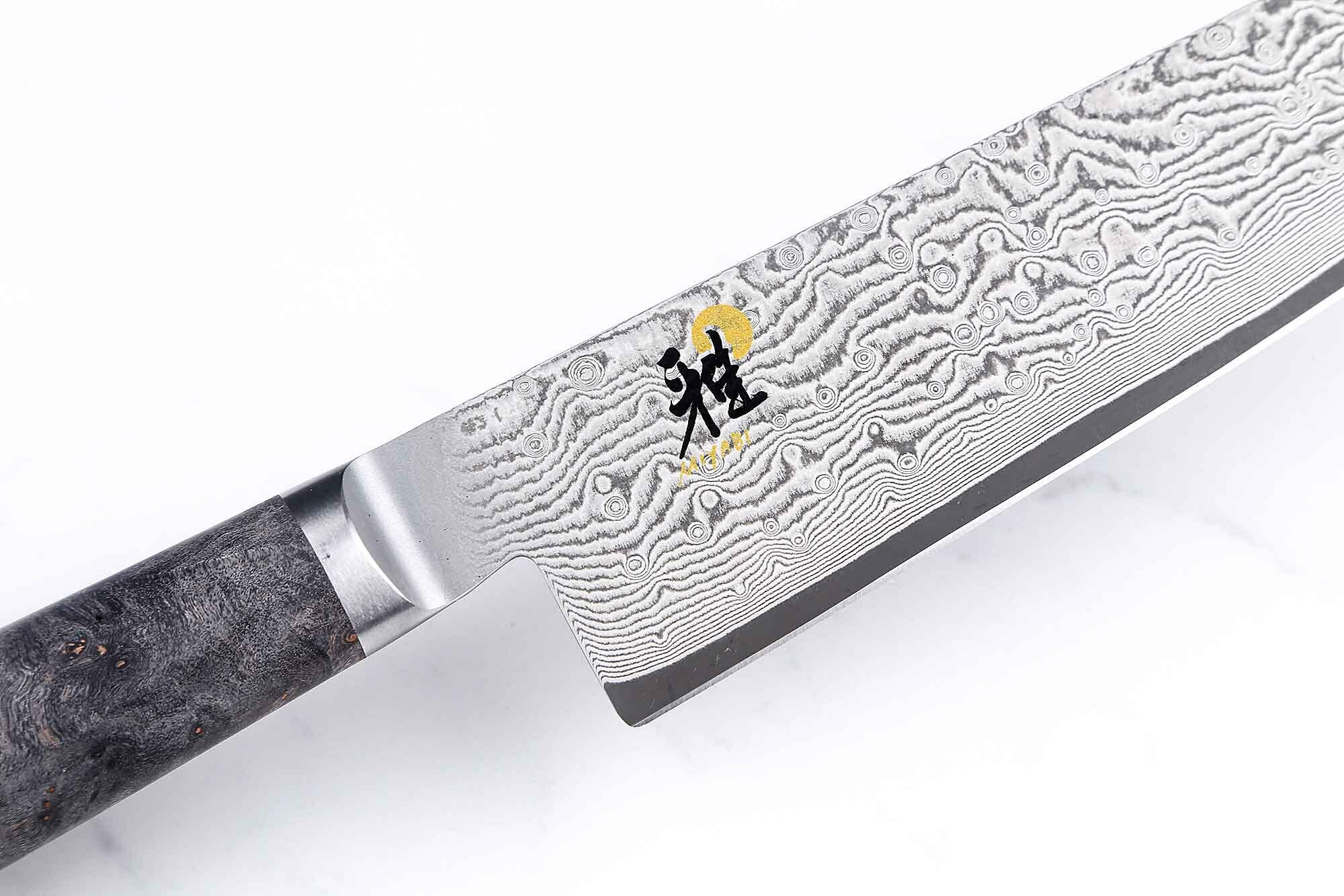 Эксклюзивный поварской кухонный шеф-нож Miyabi 19.9 см, сталь ZDP-189 в обкладках из дамасской стали, 34401-201 — фото 1