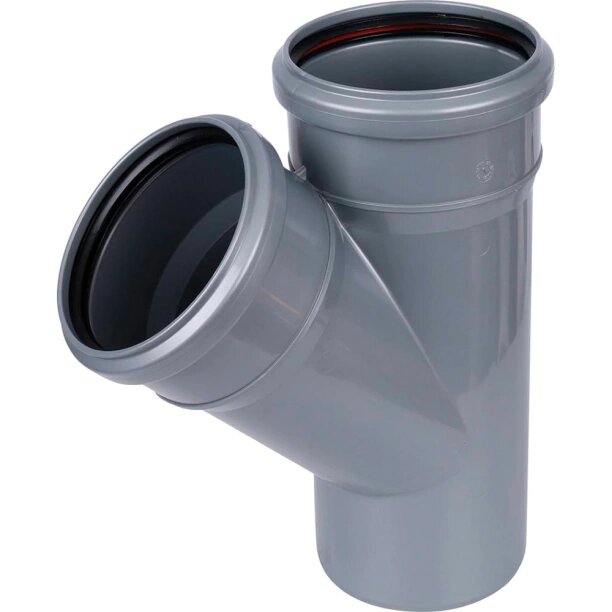 фото Тройник канализационный синикон 110/110 мм 45°