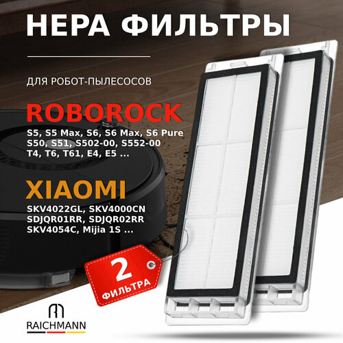 HEPA фильтры для пылесоса Xiaomi S5 S5 Max S6 Pure S6 Max Roborock E4 Vacuum Cleaner 1S T6 T4 T61 E25 S50 s502-02 S51 E25 E20 C10 Xiaowa E2 E3 E4 E5 E202-00 Vacuum 2 505₽
