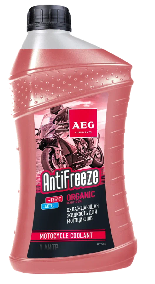 AEG Atnifeeze Organic Антифриз для мототехники красный 1л 33773