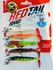 Набор оснащенных приманок Lucky John 3D SERIES RED TAIL SHAD