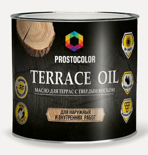 Изображение товара Масло для террас с твёрдым воском PROSTOCOLOR Terrace Oil 2,2 л белое