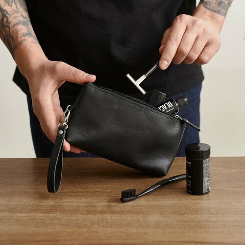 Косметичка MONOMOUNT, 3х12х20.5 см, , черный