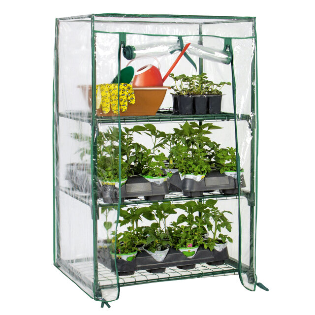 Парник на подоконник Giardino club LTA-3015 3 полки 46x24x75 см