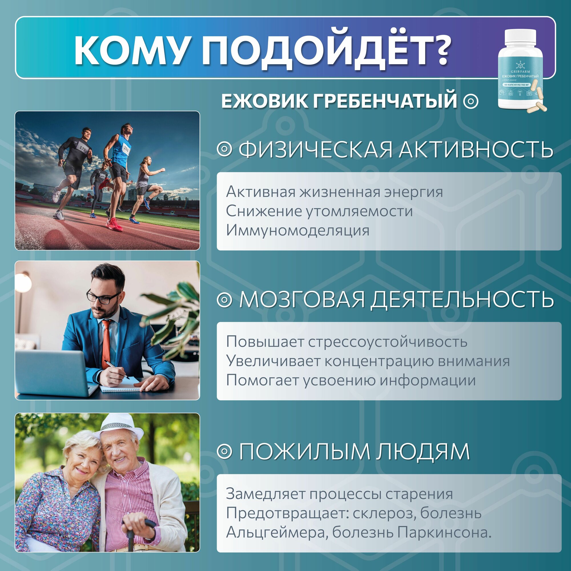 Изображение Мицелий Ежовика гребенчатого Lion's Mane GribFarm, 1кг, для микродозинга и ноотропов