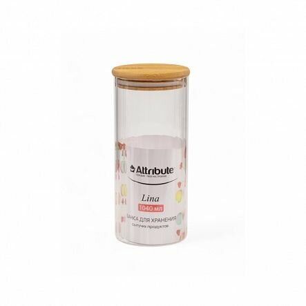 Attribute Банка для хранения сыпучих продуктов LINA 1040мл AJB113