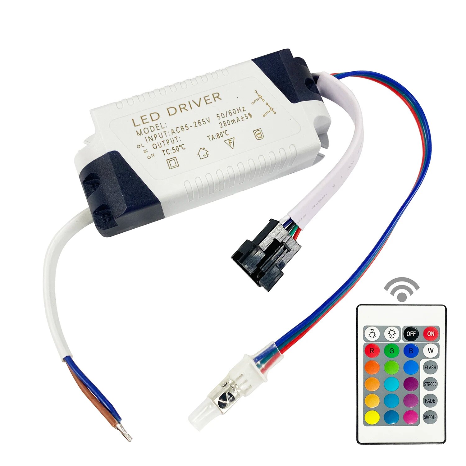 Драйвер освещения MERUEM DR-PL-4-6W, WIth IR Controller, 12W-RGB