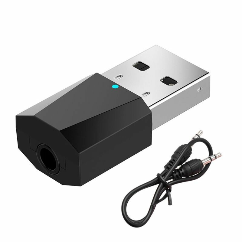 USB-беспроводной Bluetooth-совместимый 3,5-мм аудиостереоприемник с линией для автомобильных запасных частей AUX