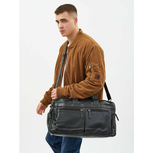 Сумка дорожная POUCHMAN, 32 л, 49х30х49 см, ручная кладь, черный