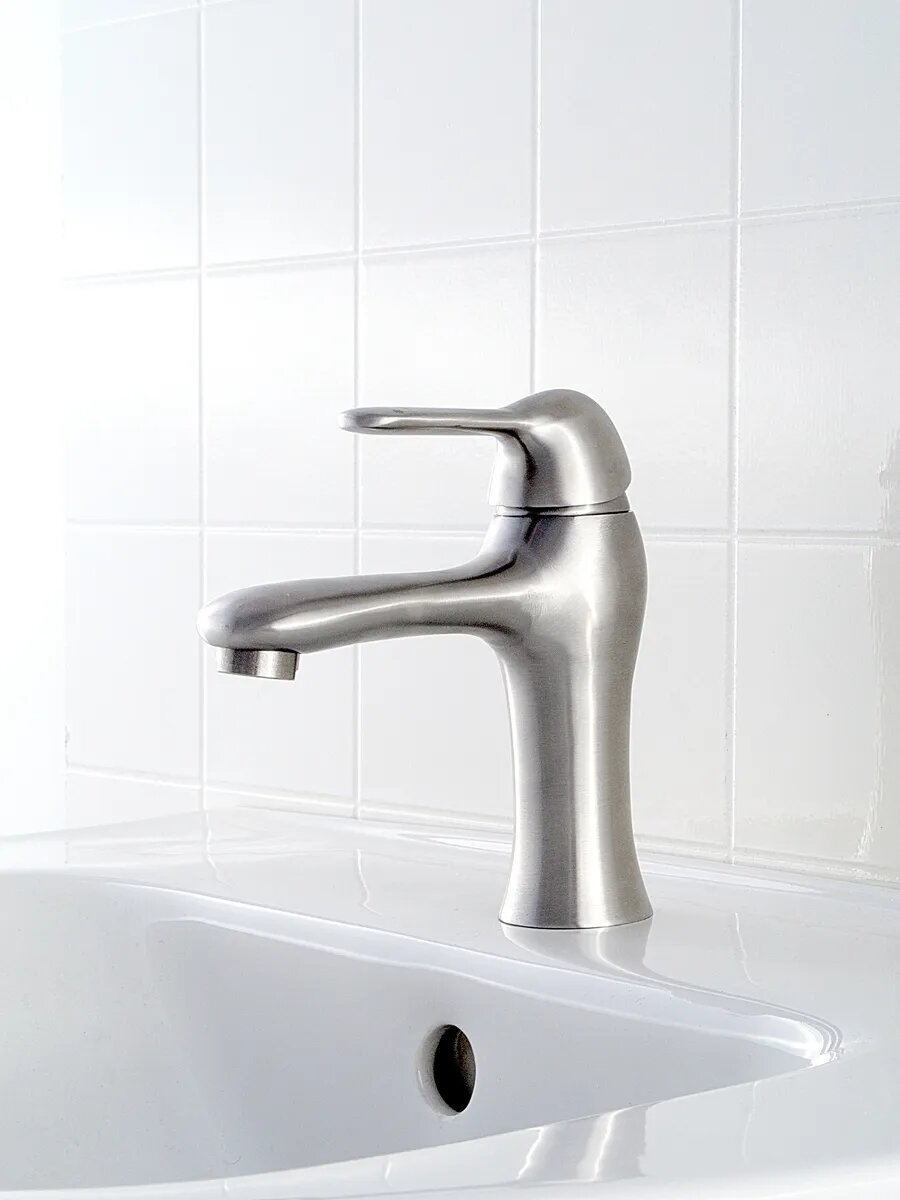 Смеситель для раковины Diadonna, нержавеющая сталь, однорычажный — фото 1