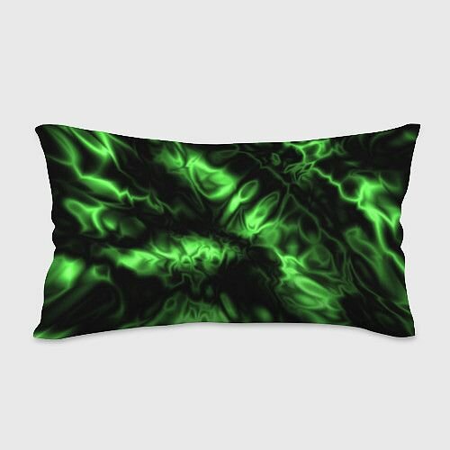 Абстракция шёлк малахитовый Прямоугольная подушка