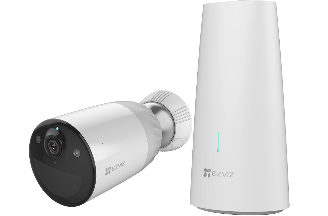 Автономная камера Ezviz BC1 kit с базовой станцией аккумулятор 12900 мАч встроенная сирена 125дБ динамик и микрафон MicroSD до 256Мб цветная ночная съемка белая