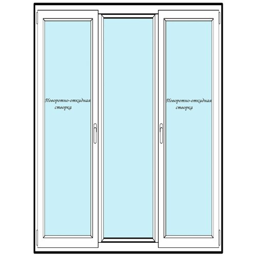 Окно ПВХ ШхВ 1400х1400 Melke 70 мм трехстворчатое боковые створки поворотно-откидные 2-х камерный мультипакет 3 стекла москитная сетка - арт 51313956354 цвет Белый 37292₽