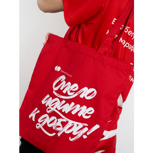 Сумка шоппер DonorSearch Сумка шоппер, фактура матовая, красный