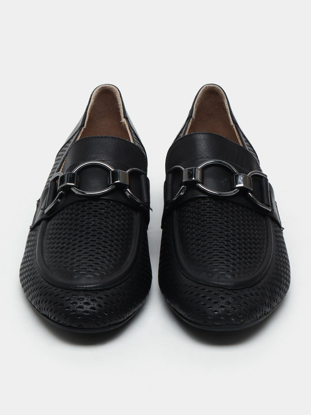 Мокасины  Мокасины кожа балетки из натуральной кожи, размер 37, черный — фото 1