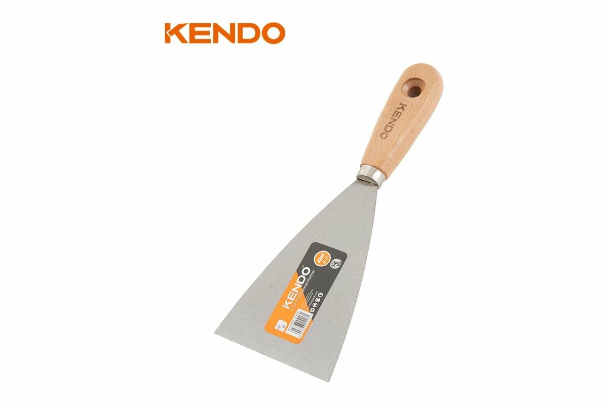 Шпатель-скребок с деревянной рукояткой KENDO 50 мм 45112