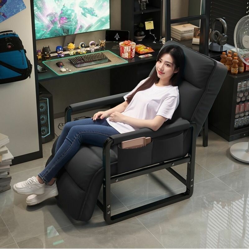 Кресло,"Серый простота", металл, складывание, современный стиль, серый — фото 1