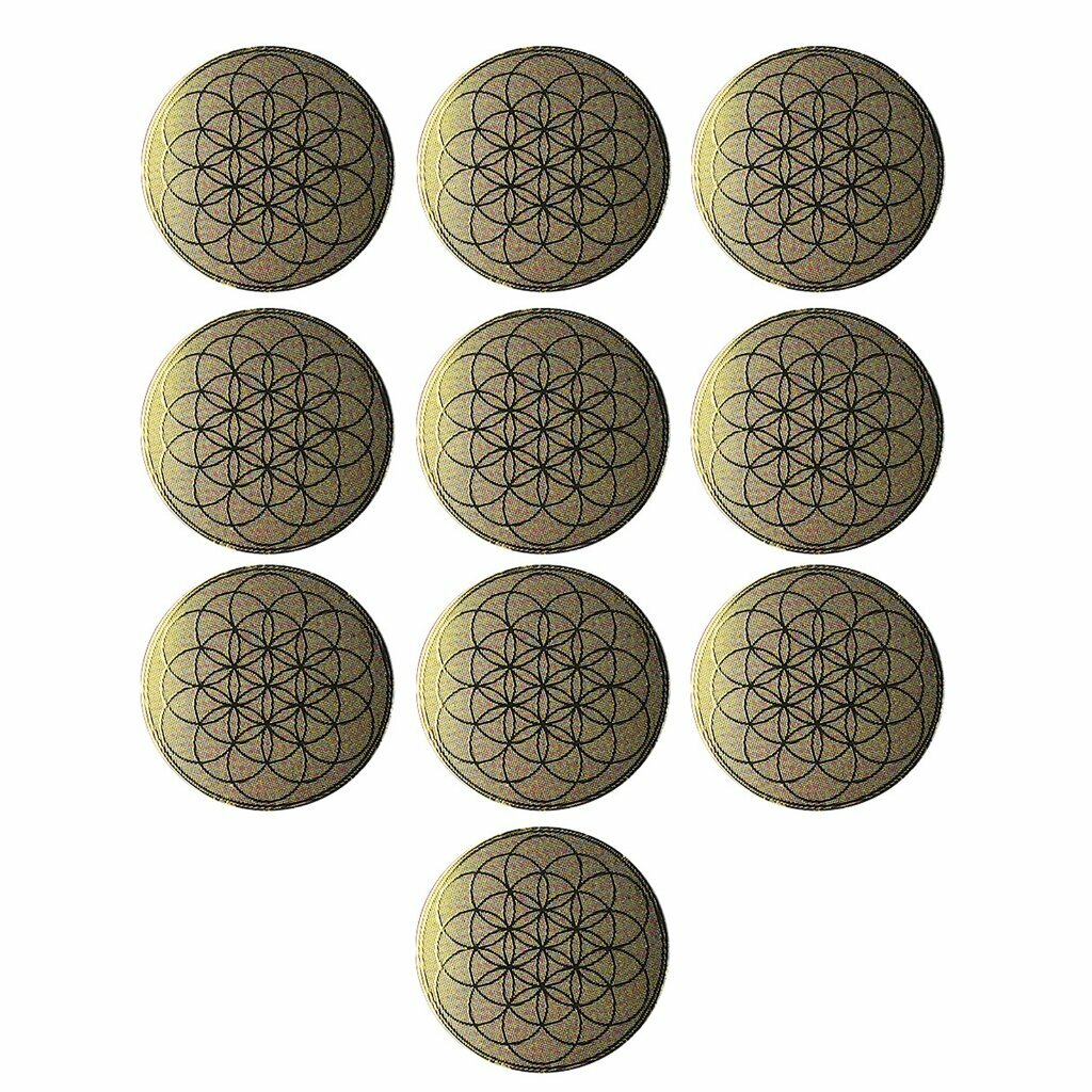 10xEMF Protective Stickers Mobile Phone Laptop Tablet Anti-Radiation Stickers Electronic Equipment Self Adhesive Sticker