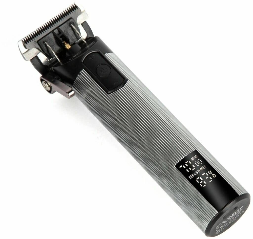 Машинка для стрижки волос Conier CR-126, аккумуляторная, насадки 4 шт, 2 скорости, цвет серебро