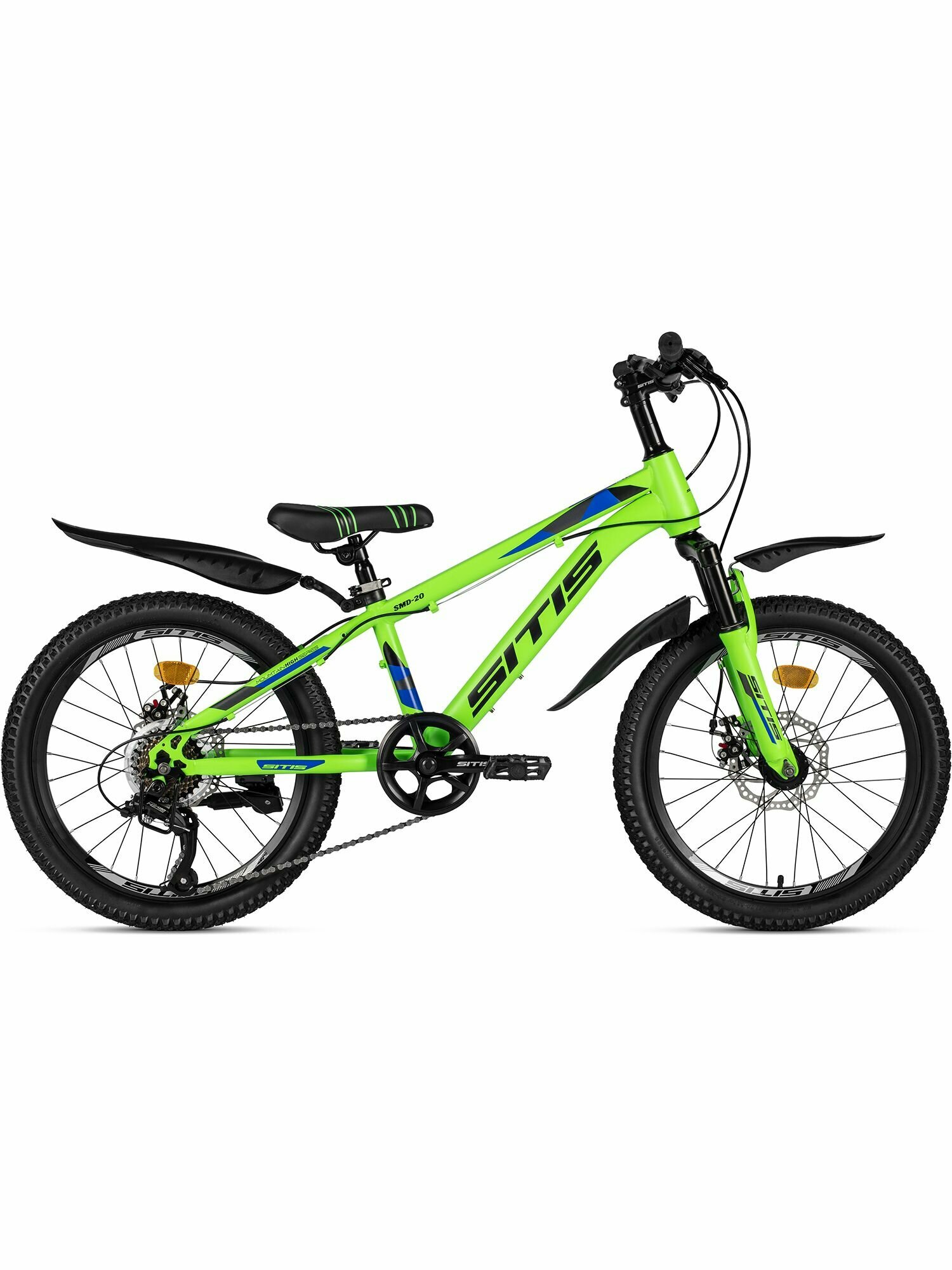 Велосипед горный SITIS SMD 7SP 20" (2025) Light Green для детей на рост 120-135 см, сталь рама 10" механические тормоза