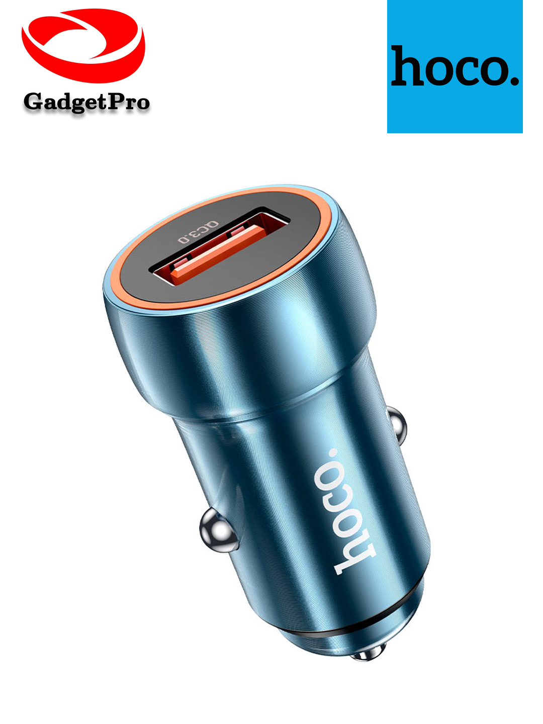 Автомобильное зарядное устройство Hoco Z46 18W USB-A, с кабелем USB - Type C, чёрный цвет, для прикуривателя