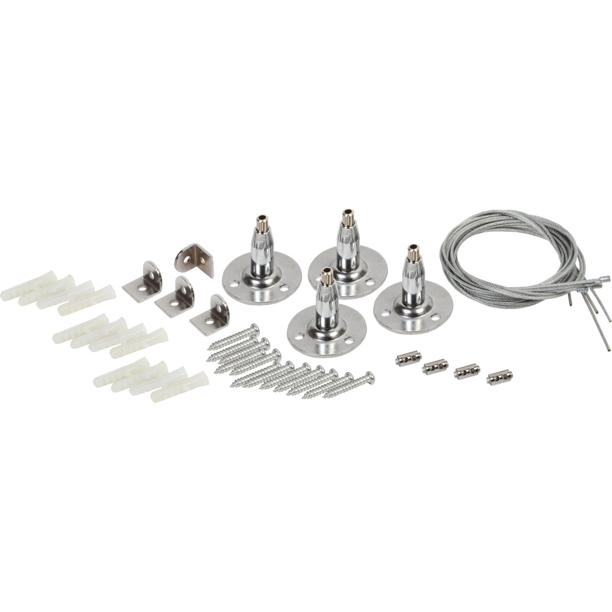 Комплект крепежных элементов №2 IEK подвесной монтаж металл серебристый для светодиодных панелей