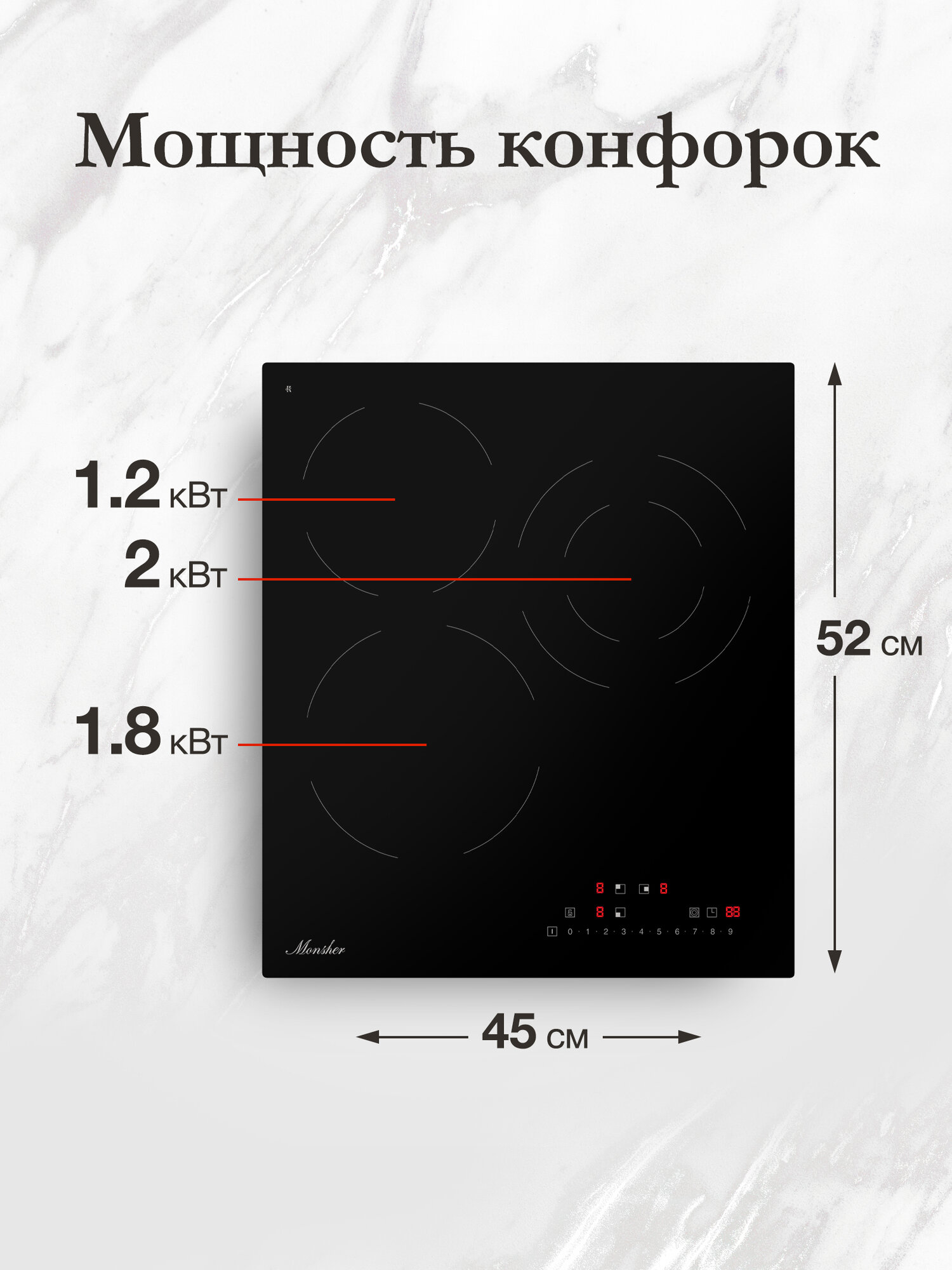 Встраиваемые Варочные Панели Xiaomi Электрическая варочная панель Monsher MHE 46 (Модификация 2025 года)