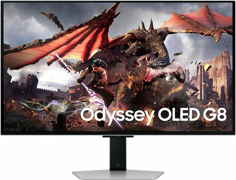 Монитор Samsung 32 Odyssey OLED G8 LS32DG800SIXCI серебристый OLED LED 16:9 HDMI M/M TV матовая HAS