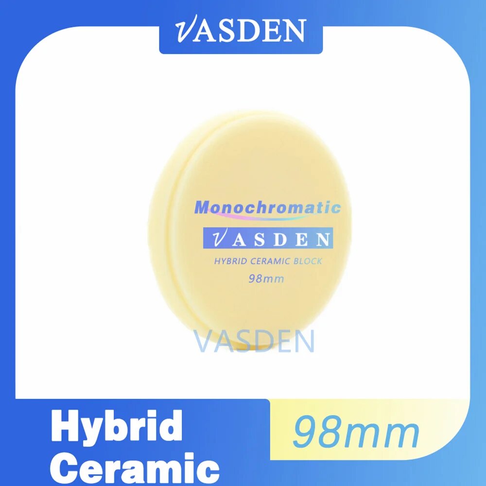 Vasden Гибридные керамические блоки для стоматологии, BL2, 98x10mm