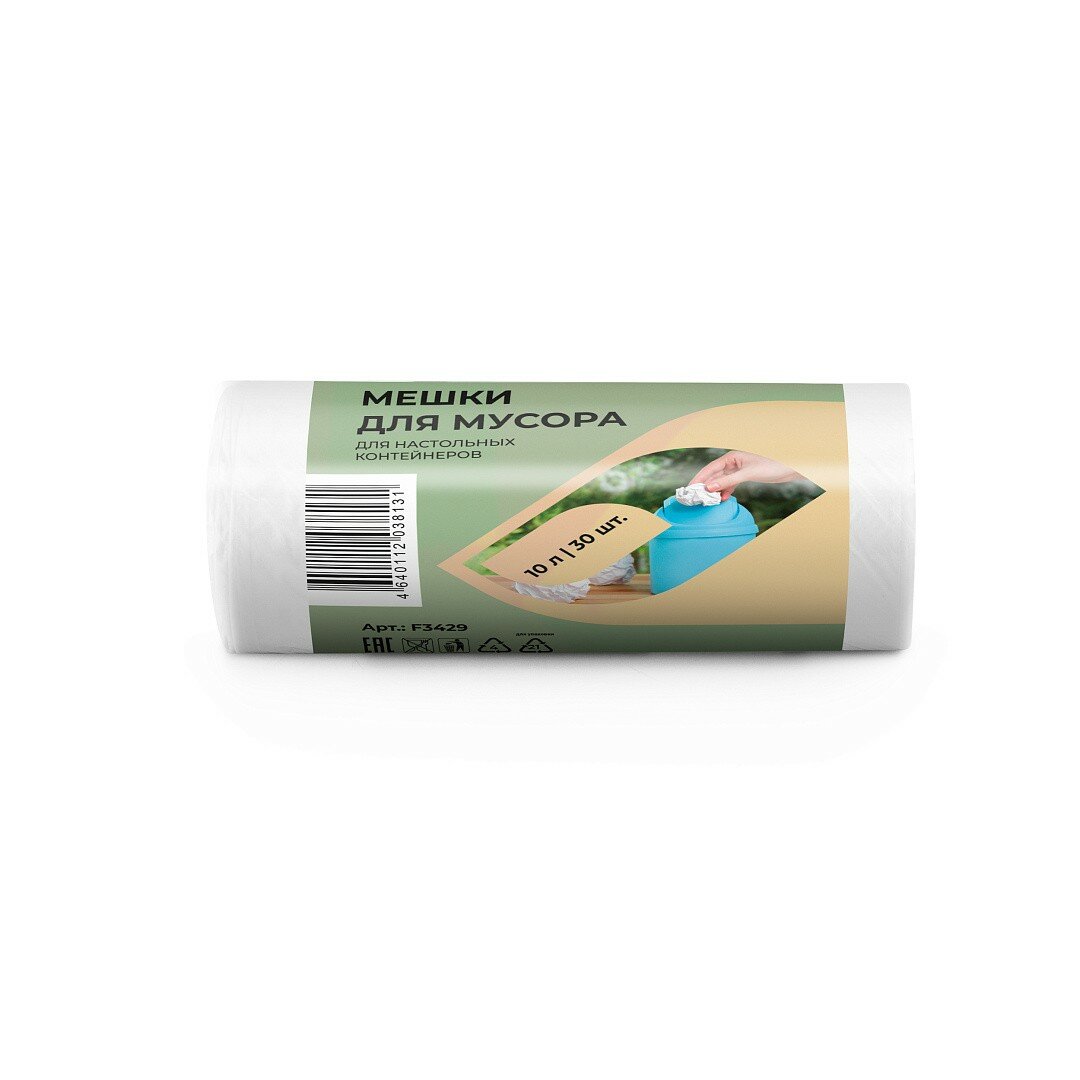 Мешки для мусора ATMOSPHERE of art F3429 10 л 37х44 см 6 мкм 30 шт