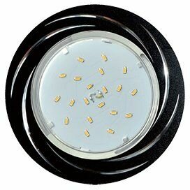 1 шт. Ecola GX53 H4 DL5386 светильник встраив. без рефл. Вихрь Черный/Алюм 20x110 (к+) Экола h4design