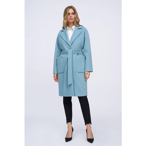 Пальто реглан Electrastyle, размер 46, голубой ветровка electrastyle размер 46 голубой